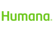 The image features a graphic with text that reads 'HUMANA,' which appears to be a stylized, possibly fictional or symbolic representation of a human form, set against a green background.